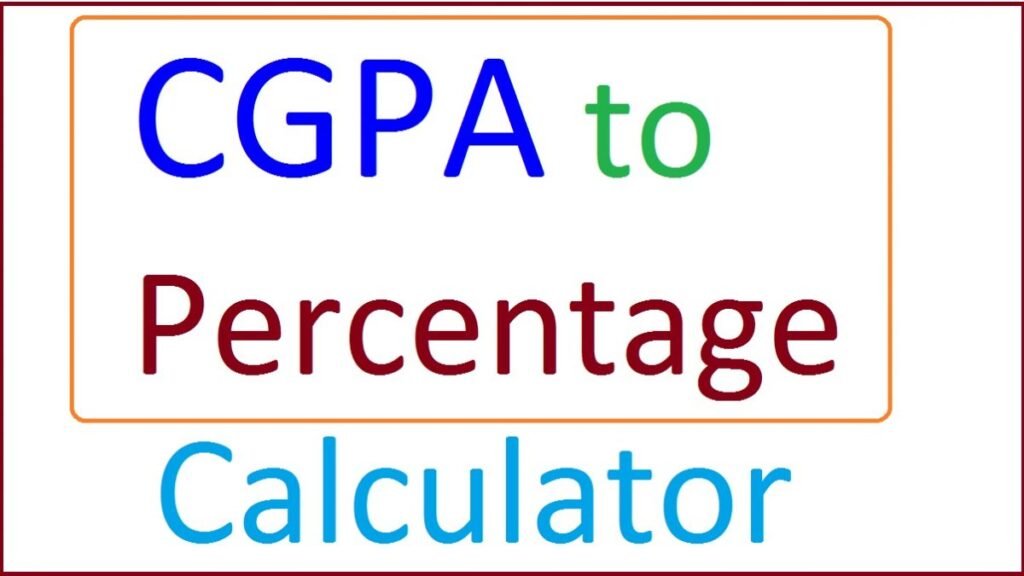 CGPA to Percentage Calculator.